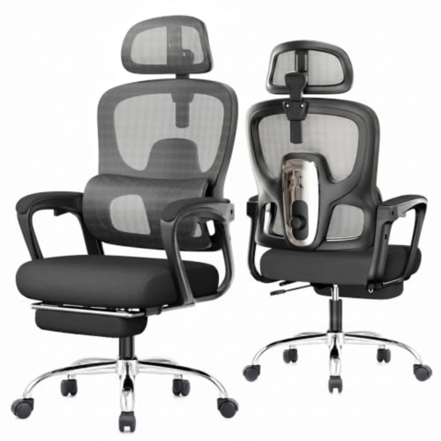 Ergonomic Office Chair - Sedia ergonomica da ufficio con poggiapiedi,
