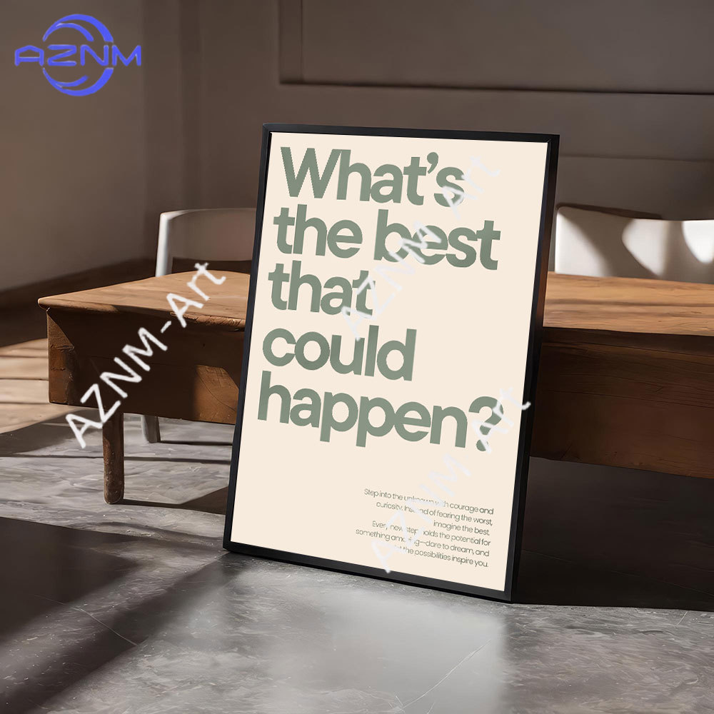 Home Office Room Inspiration - Poster Minimalista con Citazioni Motivazionali, Quadri