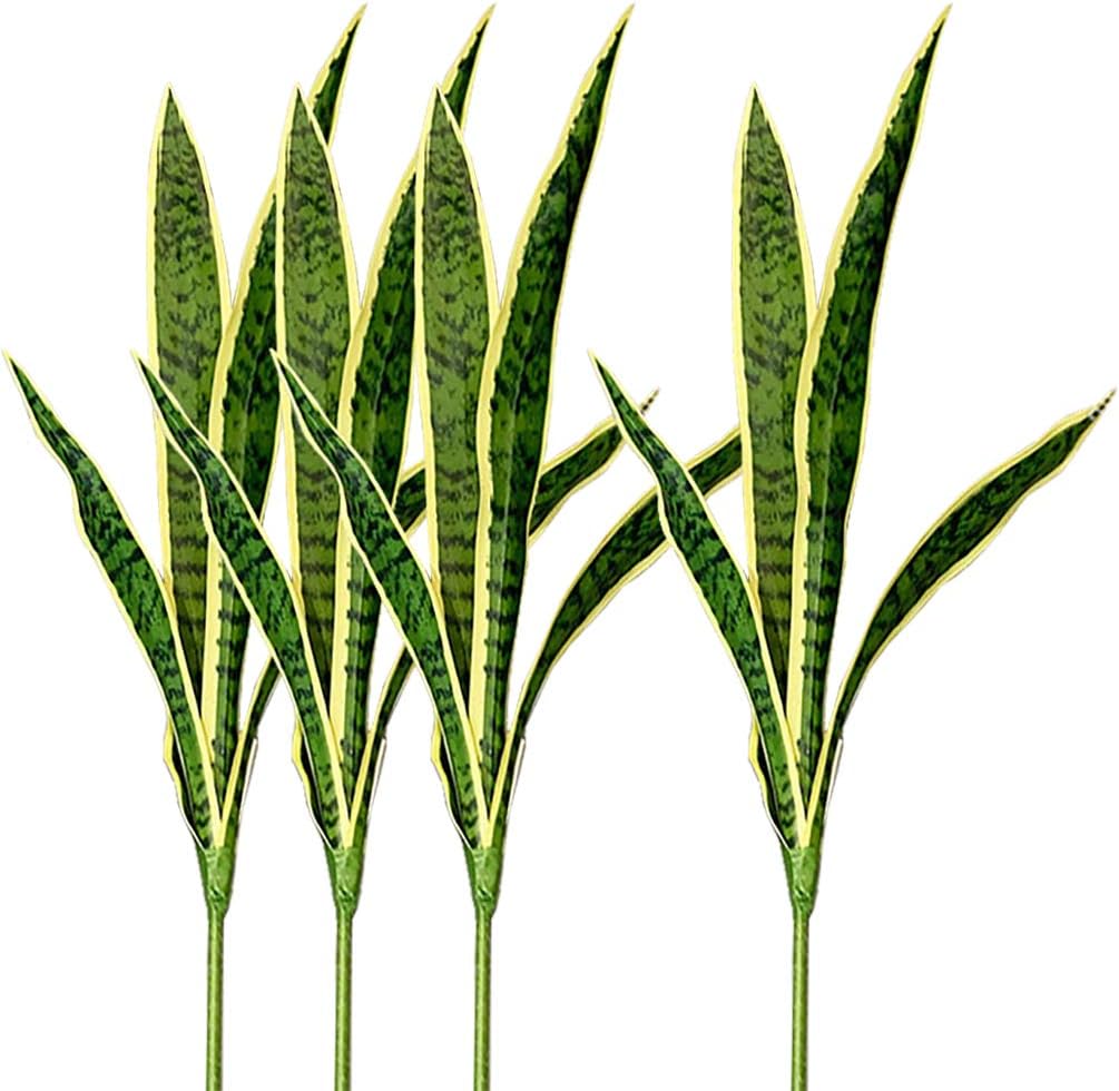 Home Office Layout - 4 pezzi di piante finte Sansevieria