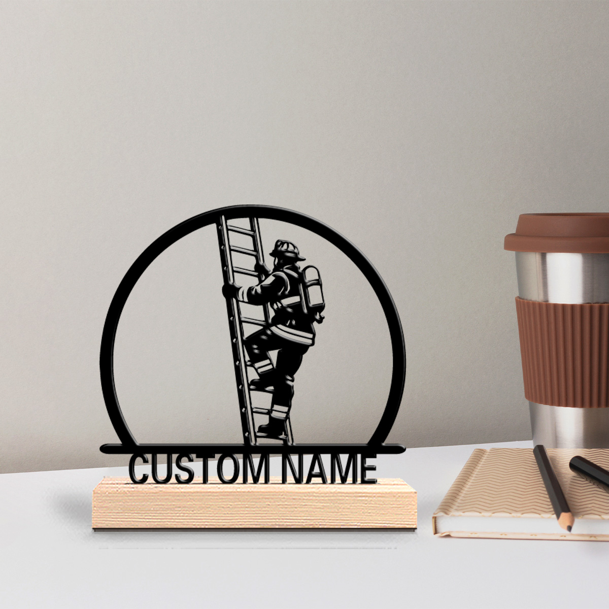Home Office Logo - 1 pezzo Statua in Metallo Personalizzata