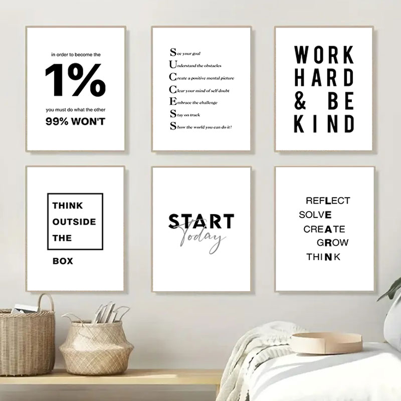 Home Office Room Inspiration - 1 Pezzo Poster su Tela con